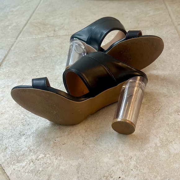 Qupid Black with Clear High Heels - Picture 4 of 8